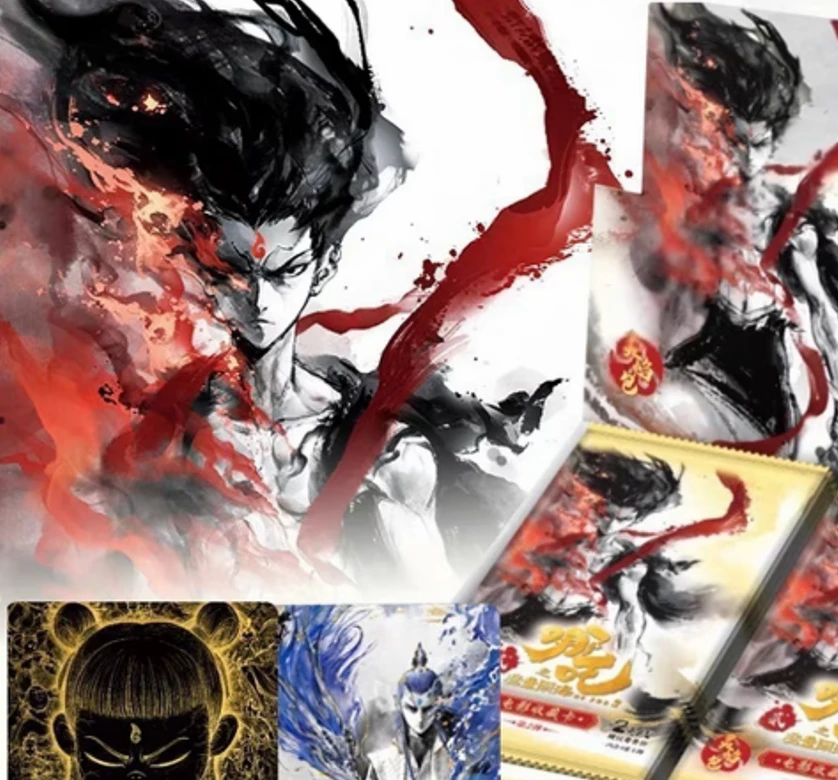 卡游哪吒玩法（抓全员SR或许愿）哪吒第二弹动漫卡牌拆卡直播