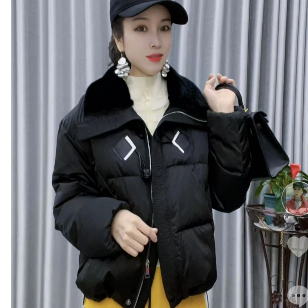 【懂你吴姐】688新款拼接毛领羽绒外套