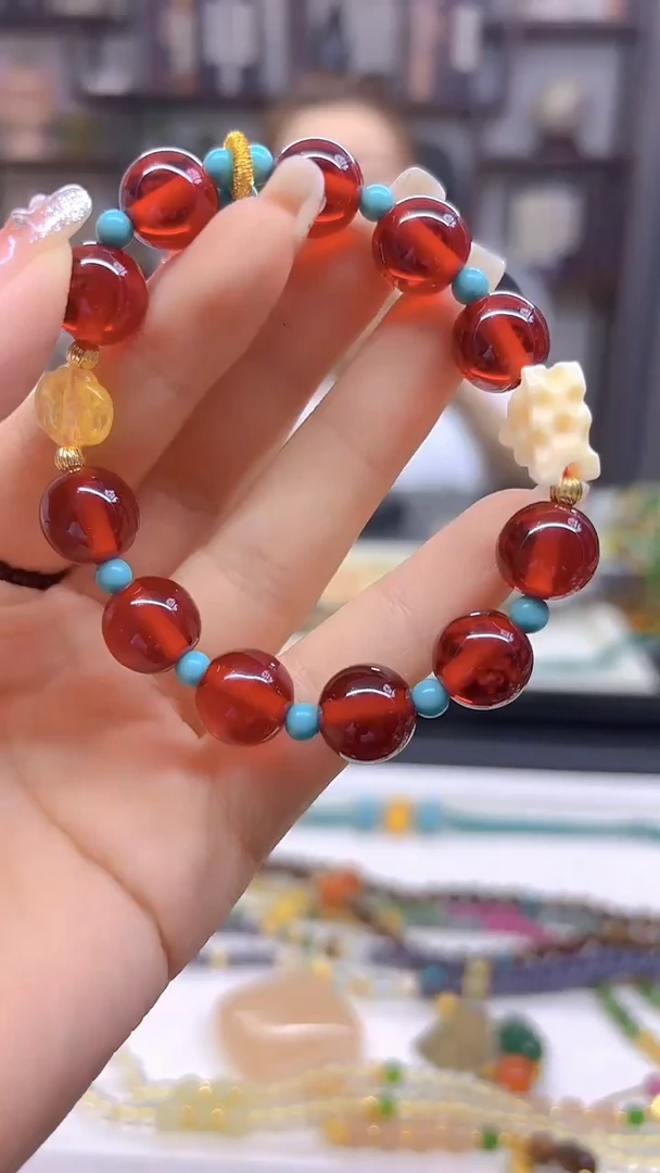 未镶嵌血珀手链DIY款S638