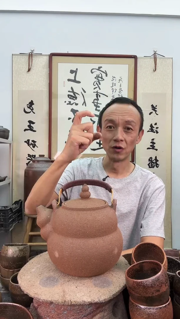 全手工红色活动把宝葫芦提梁壶非遗技艺