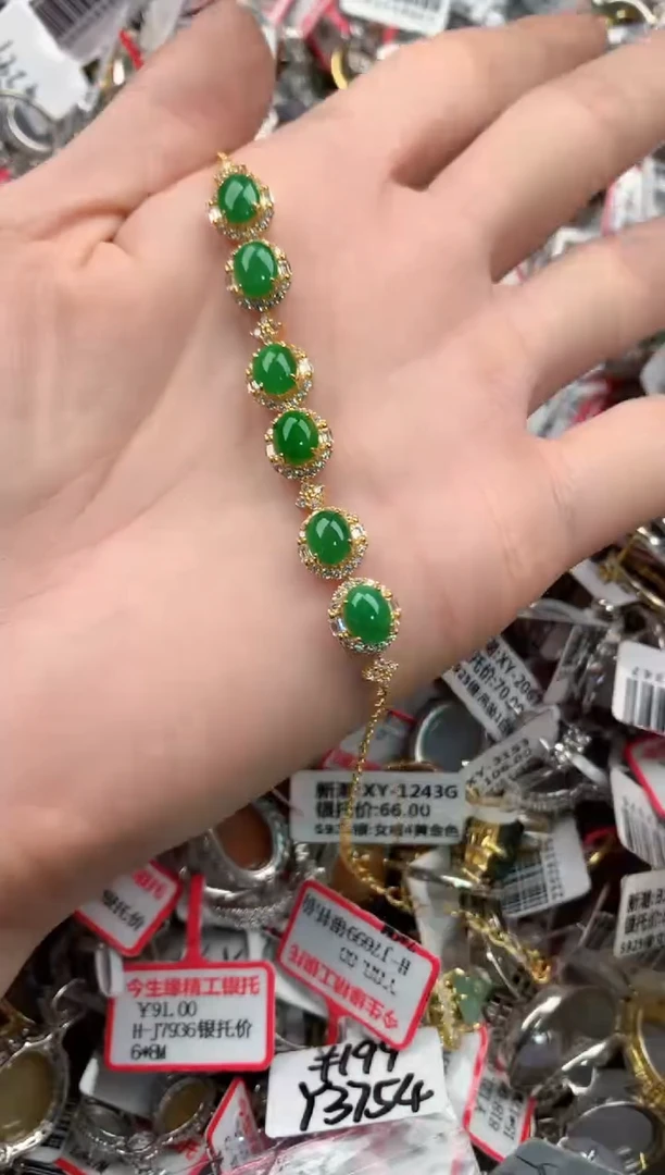 银S925镶嵌戒指翡翠101010----4