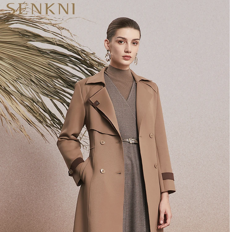 SENKNI圣可尼随性飒美经典弹力风衣S103302NF