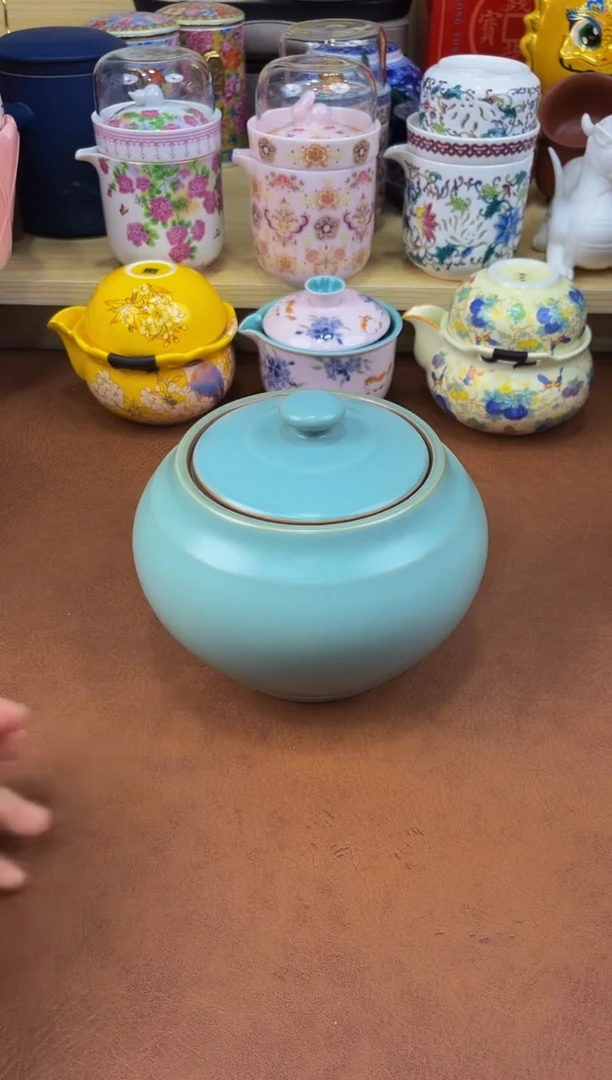 陶瓷茶具摆件旅行套组