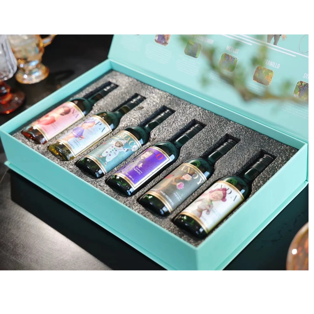 【陶子】快乐家族葡萄酒187礼盒 /一次体验6种口感/果香浓郁/送礼