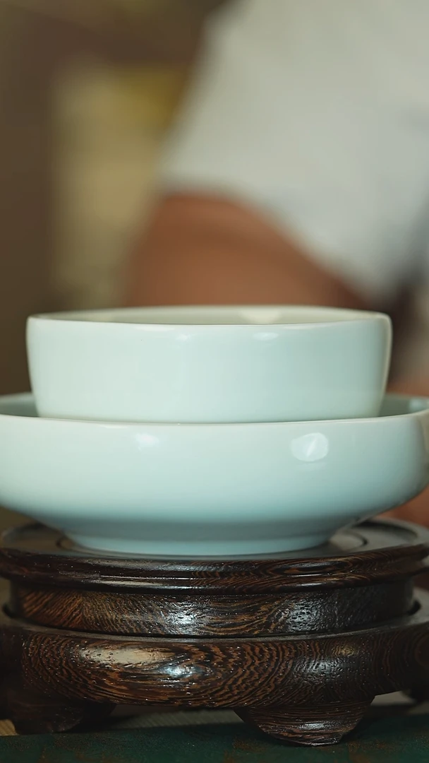 摆件耕道堂陶瓷摆件一盘一碗