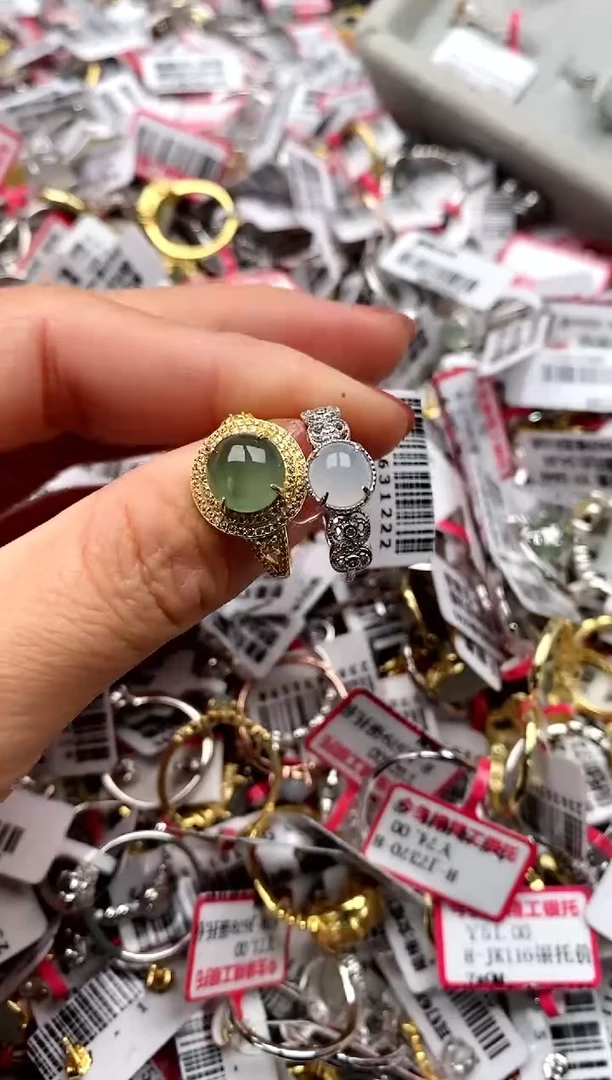【闪购商品】翡翠戒指银S925镶嵌22222222   8