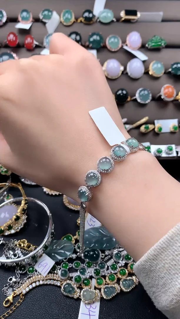 【闪购商品】翡翠戒指银S925镶嵌423432