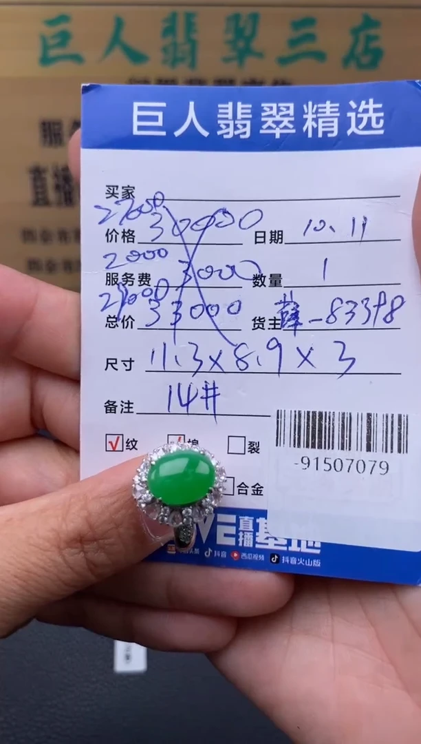 颈饰18K金镶嵌翡翠多人-91507079