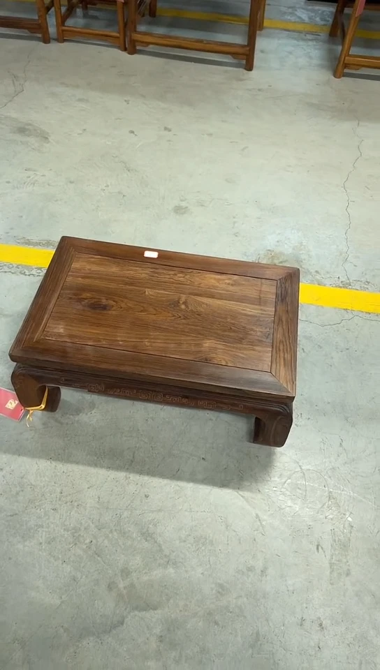 木ZJ195MK-160119-灵芝纹炕几