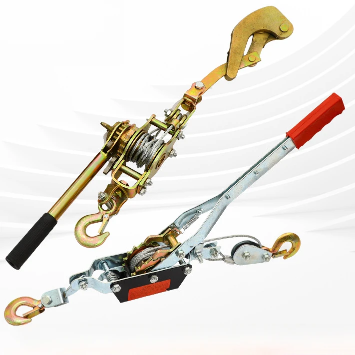 钢丝绳紧线器手动棘轮式紧绳器1-4T拉紧器机双钩手摇收紧器