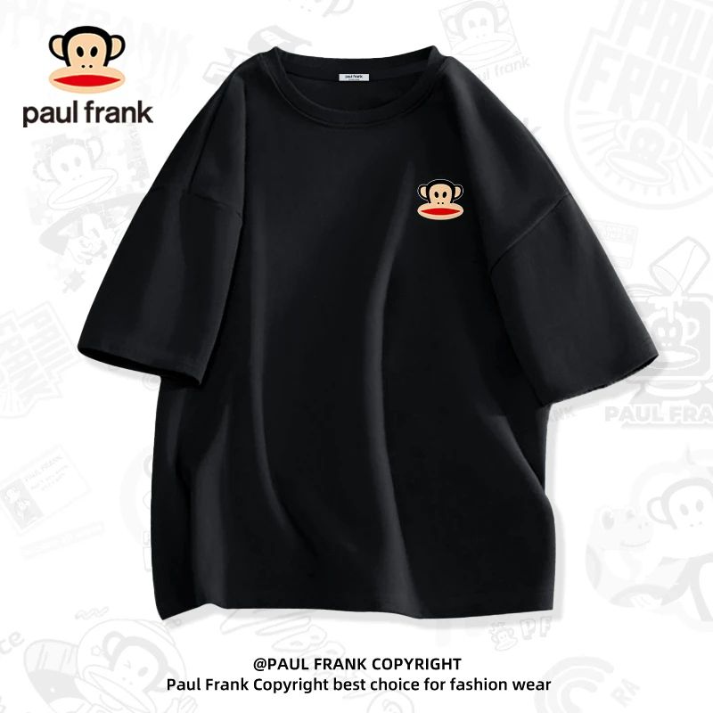 Paul Frank/大嘴猴纯棉短袖男士2025夏季高级感男装大码休闲t恤x