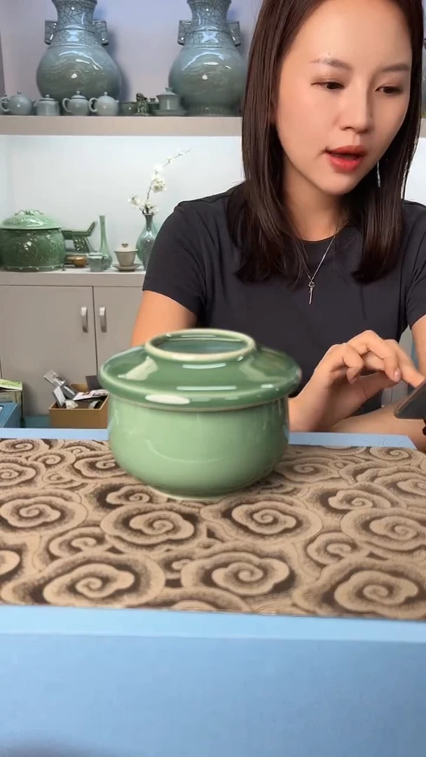 龙泉云间青瓷小米茶器