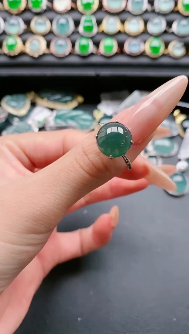 【闪购商品】翡翠戒指银S925镶嵌111111