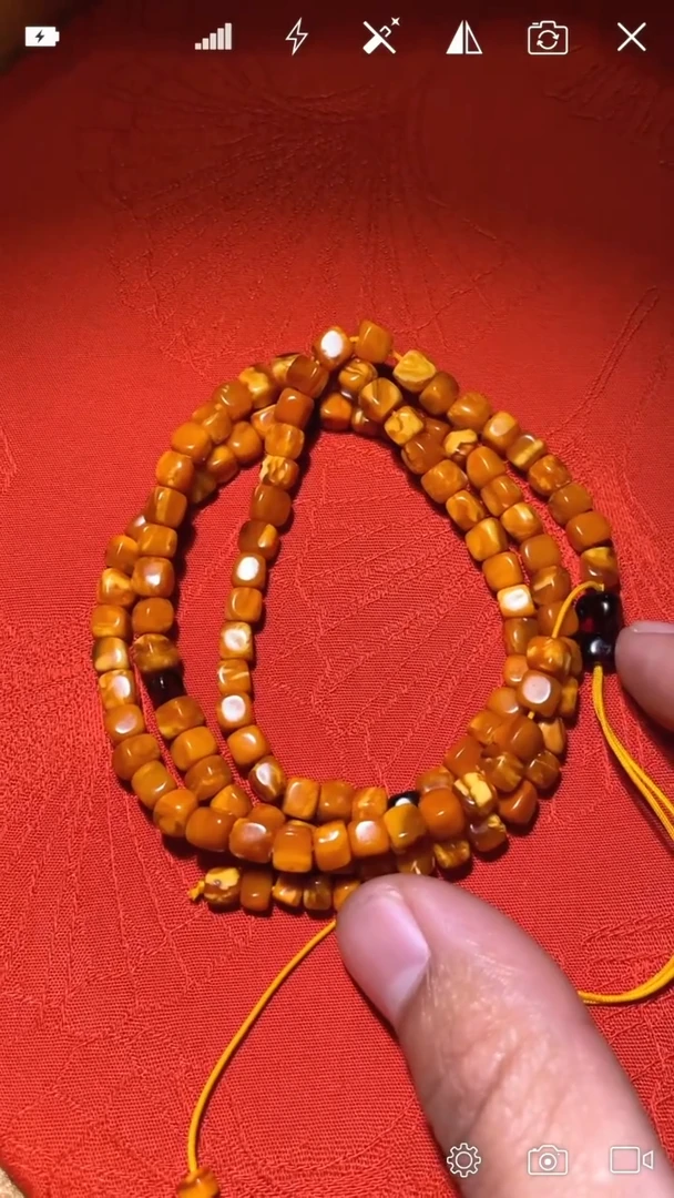 裸石蜜蜡未镶嵌WR方珠珠链卡6+