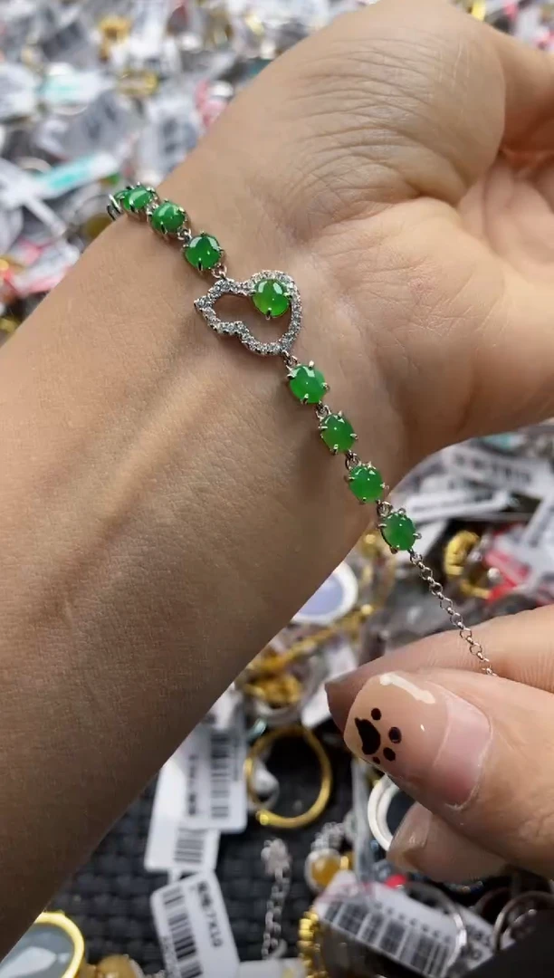 翡翠戒指银S925镶嵌555555   10