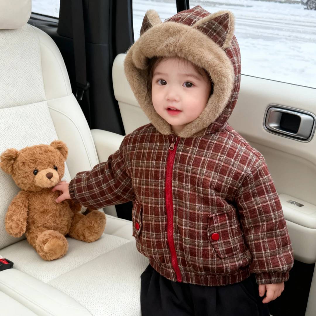 女童棉服秋冬装2025新款洋气儿童加绒加厚冬季高级感棉衣保暖外套