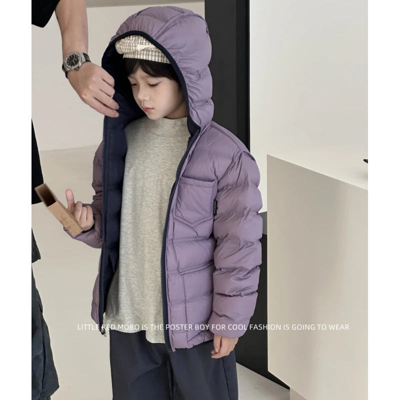 【现现】童装中大男儿童90白鸭双面穿羽绒服2025冬装新款MMY841326