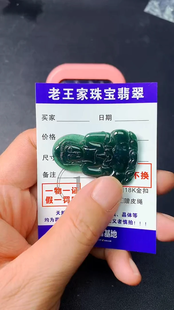 翡翠未镶嵌颈饰不**话观音