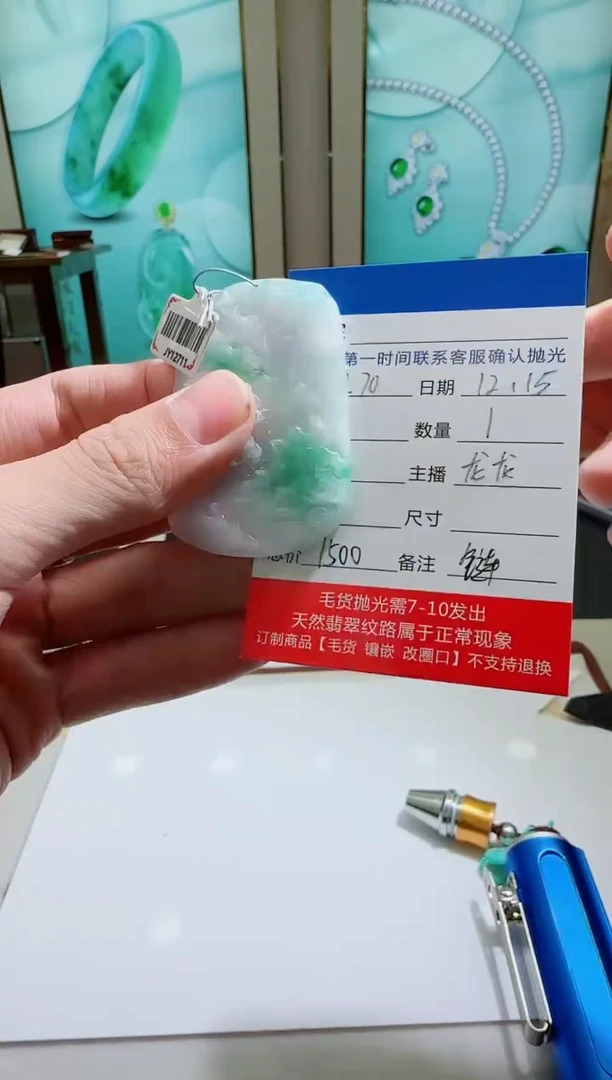 未镶嵌定制翡翠LL70翡翠吊坠赠珠链-多样性发其一