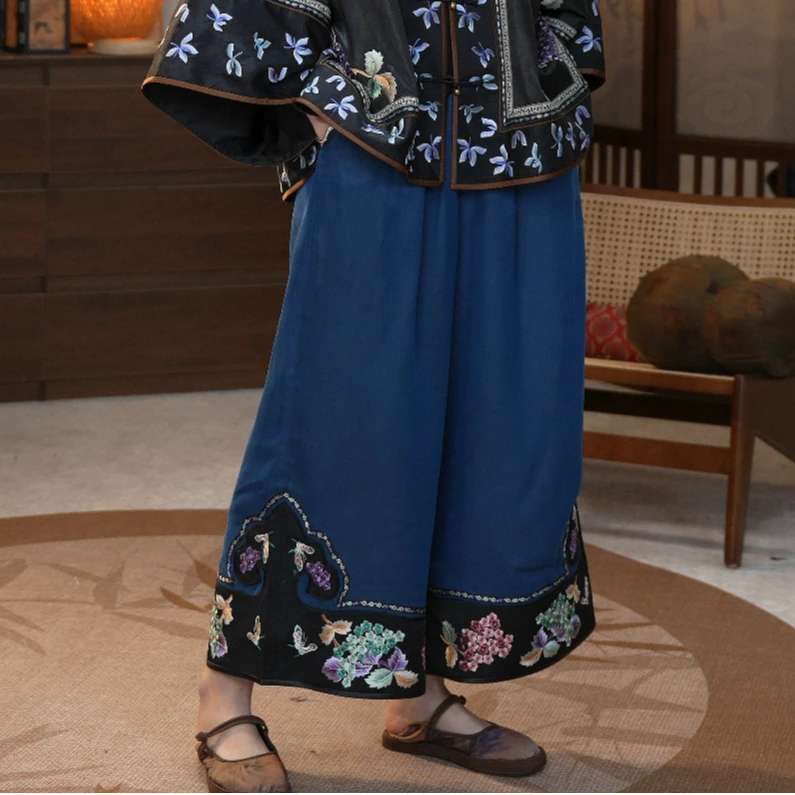 钟小念新款【绣球花裤子】