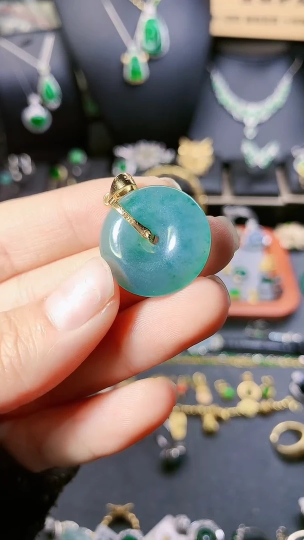 【闪购商品】翡翠吊坠(不含链)银S925镶嵌吊坠