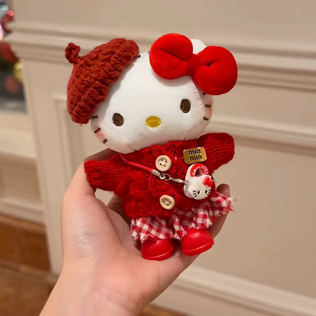 正版HelloKitty玩偶挂件包包挂件钥匙扣哈喽kitty猫公仔新年礼物