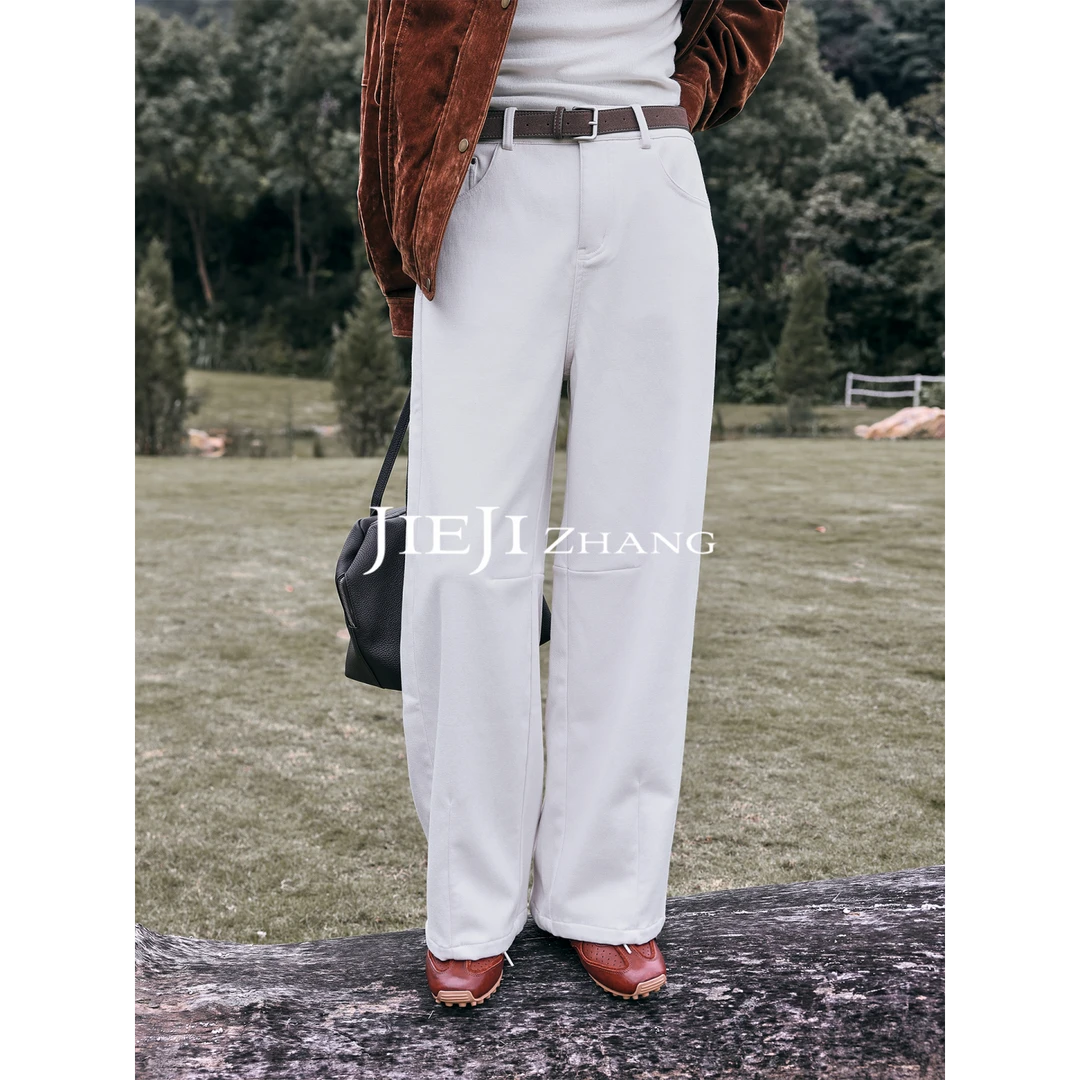 满目ManMu【张琪专属】老钱风秋季通勤休闲百搭裤子350897