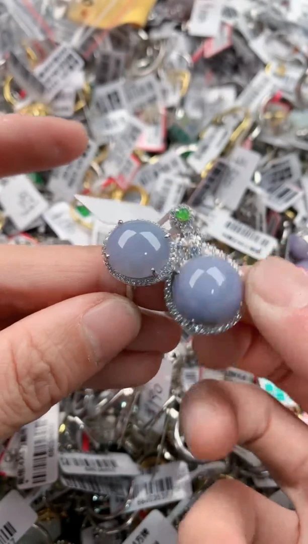 银S925镶嵌戒指翡翠333           2