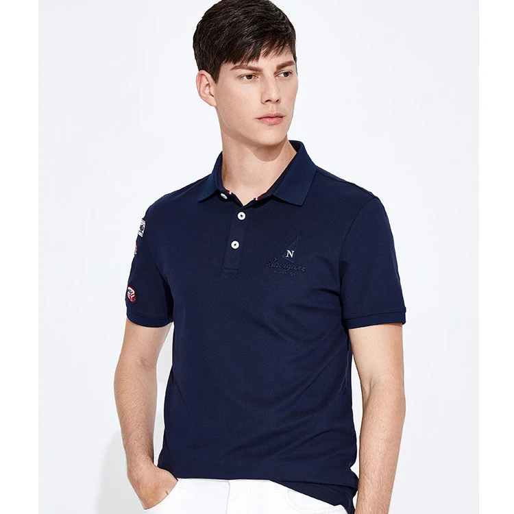 [防蚊抑菌]navigare意大利小帆船夏季POLO衫男士高级刺绣短袖T恤
