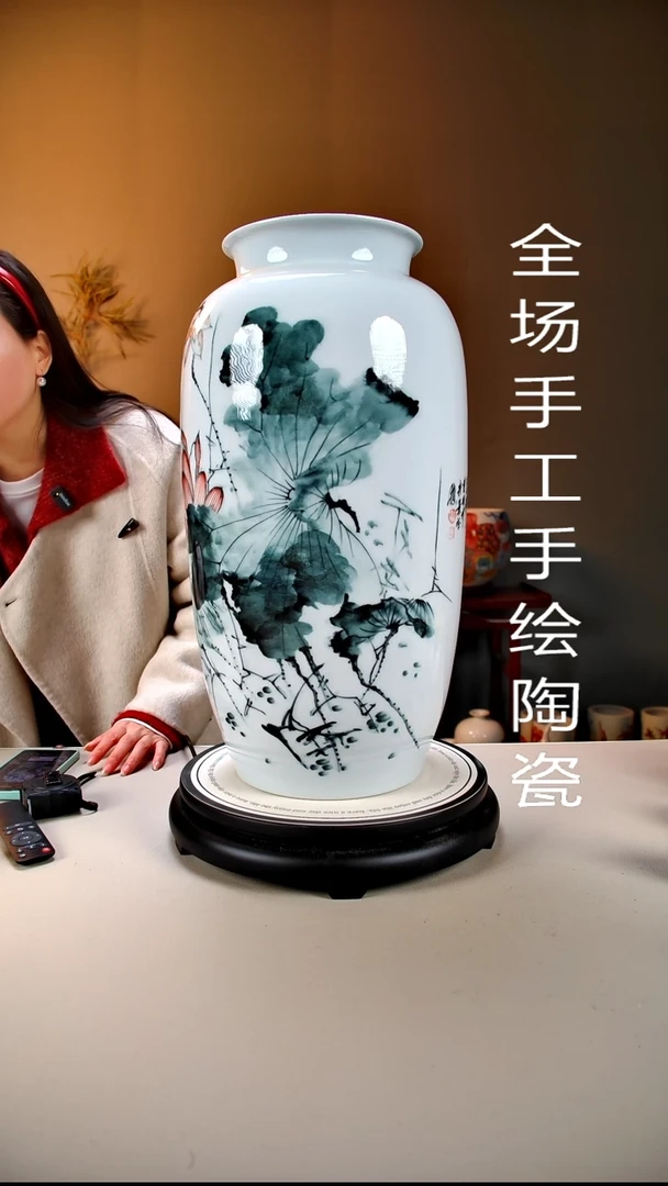 摆件陶景德镇手绘陶瓷25