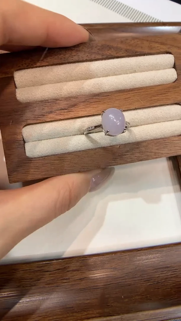 银S925镶嵌戒指翡翠戒指