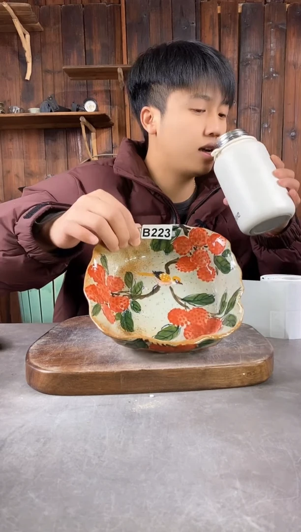 【闪购商品】碗223，手工手绘，新年快乐！