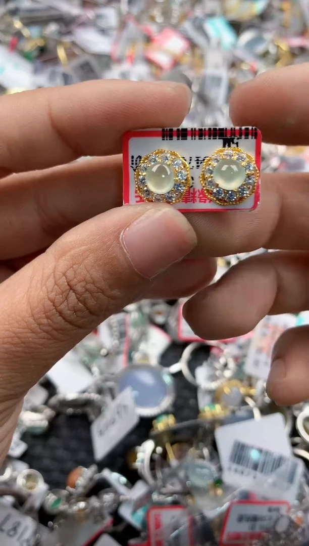 银S925镶嵌戒指翡翠10             4