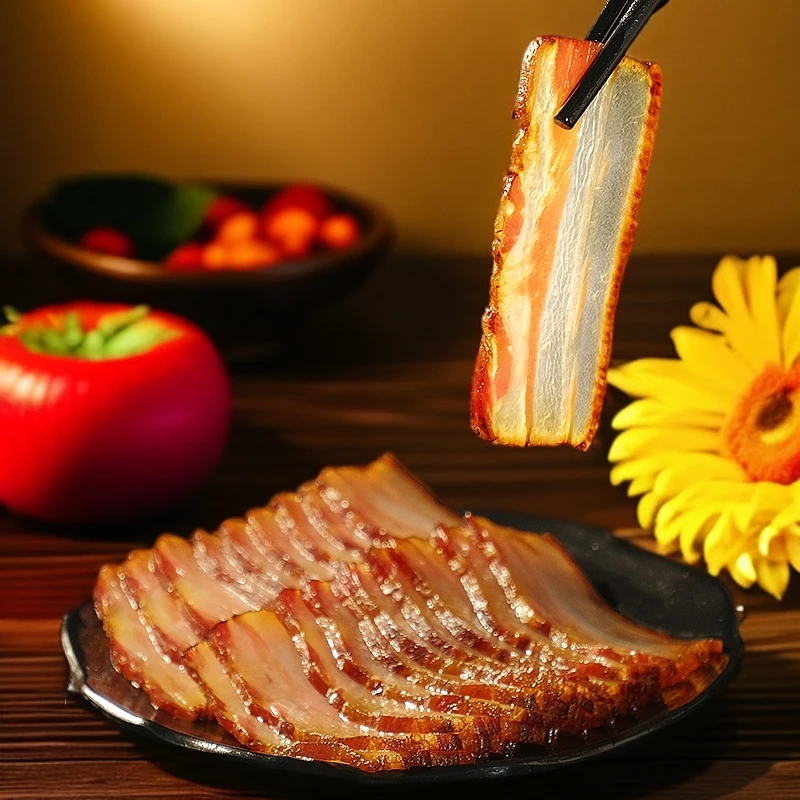 重庆开州烟熏腊五花肉腊肉烟熏五花肉柴火土猪熏肉川味重庆开县