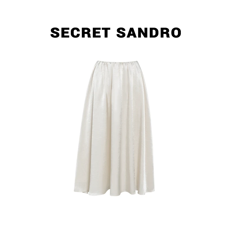 【缎光裙】【Secret Sandro】鸥小柒 腰裙 B55221105Q