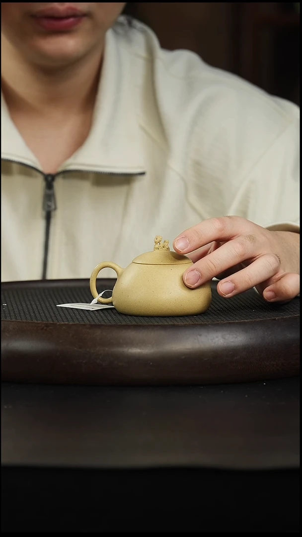 茶壶紫砂8 本山绿 东星石瓢