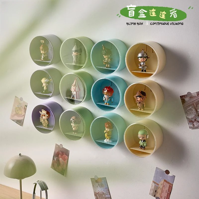 泡泡玛特展示盒子墙壁挂展示架小野相框收纳手办娃娃亚克力盲盒墙