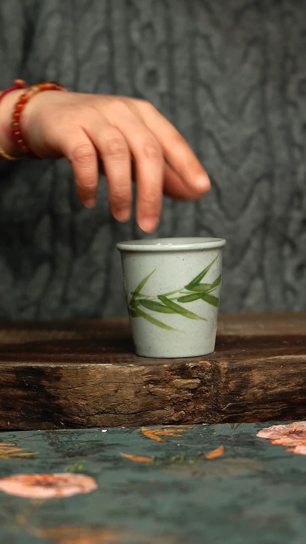 【闪购商品】杯釉下彩手工手绘同款陶器