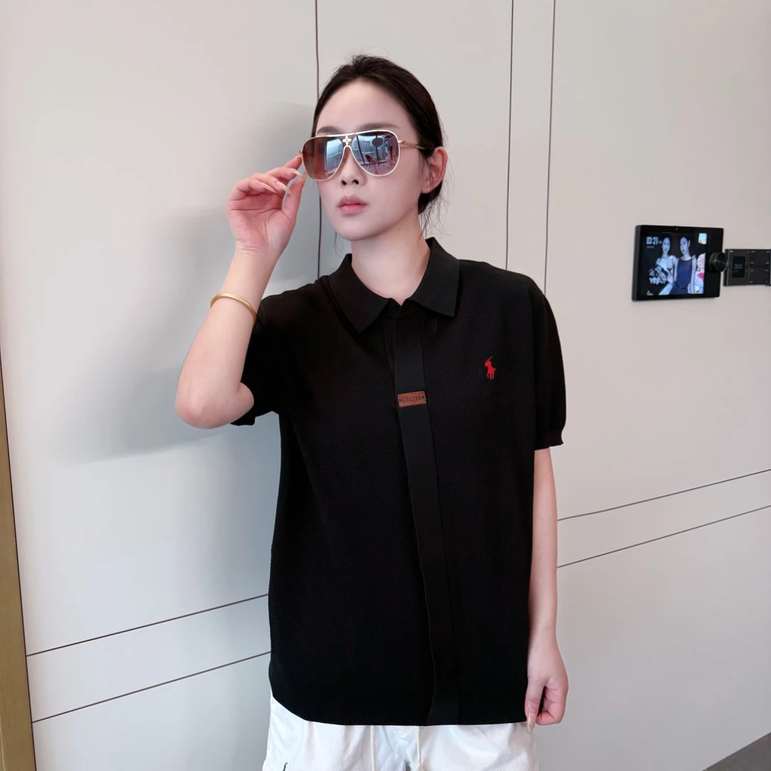 RG【皮标马刺绣POLO】2025新款男士冰爽丝透气T恤三色「有标发」-603