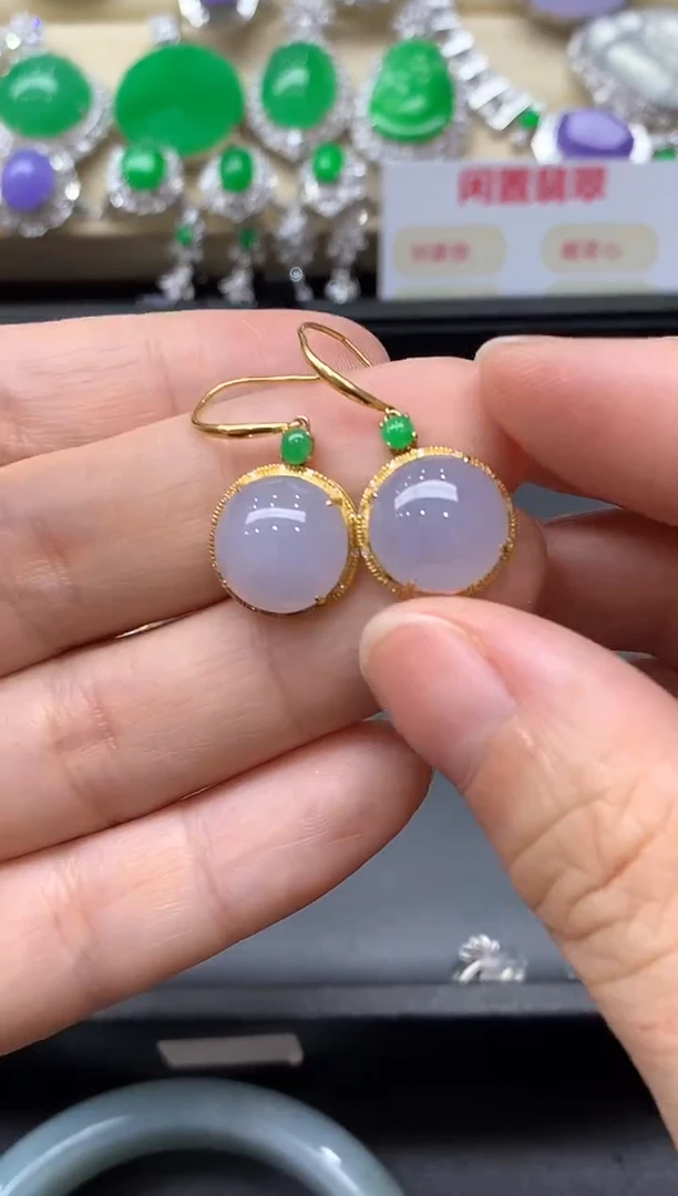 颈饰18K金镶嵌翡翠413-中国好珍宝