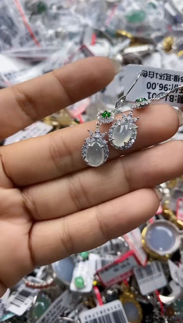 银S925镶嵌戒指翡翠8888----8