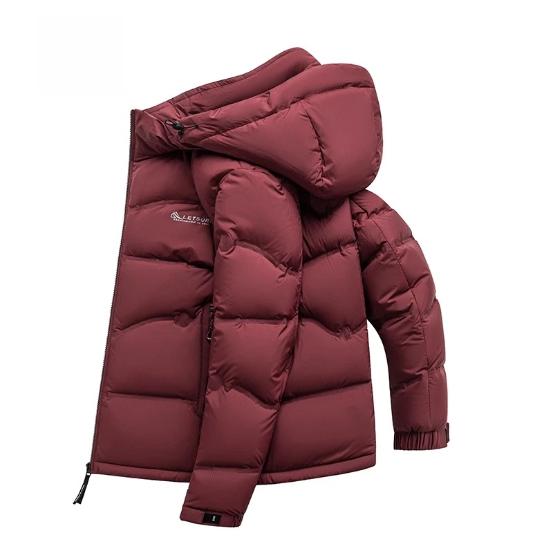 羽绒服男款冬季2025年新款连帽加厚保暖防寒短款潮流连帽冬装外套