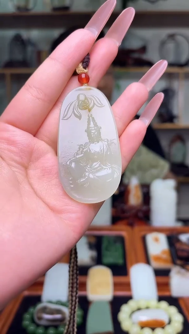 和田玉未镶嵌挂件34