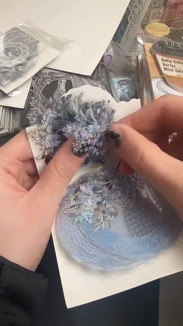 2-10 蕾丝恋花贴纸 随机3款