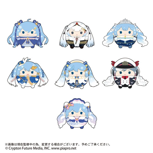 初音未来 雪初音圆滚滚毛绒 正版日谷