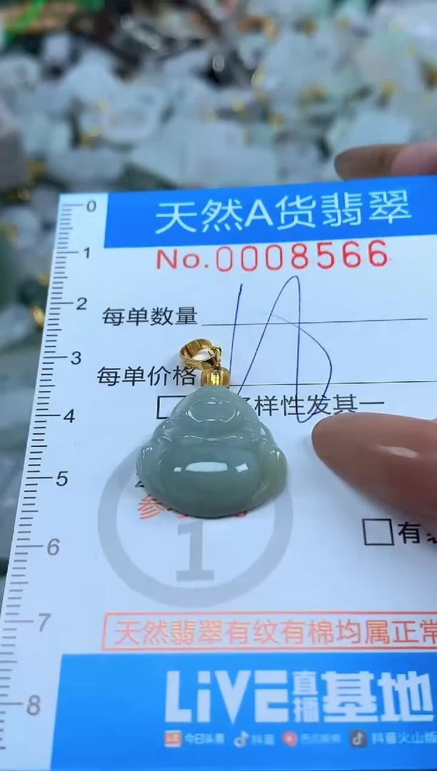 颈饰未镶嵌翡翠净货挂件-8566