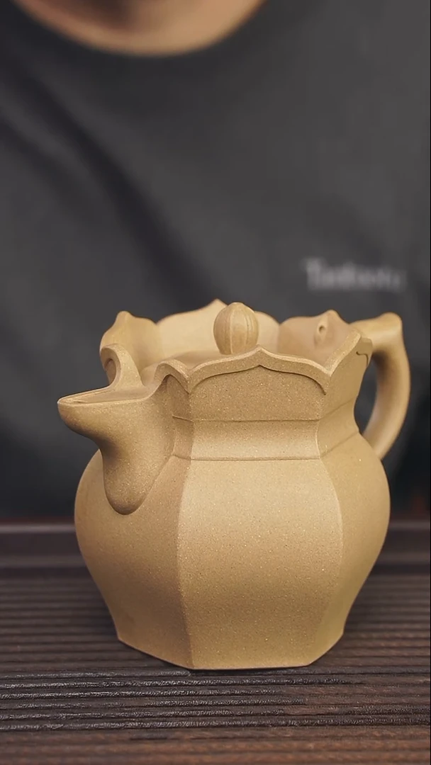 【闪购商品】紫砂茶壶230cc龙背青顾氏手工紫砂