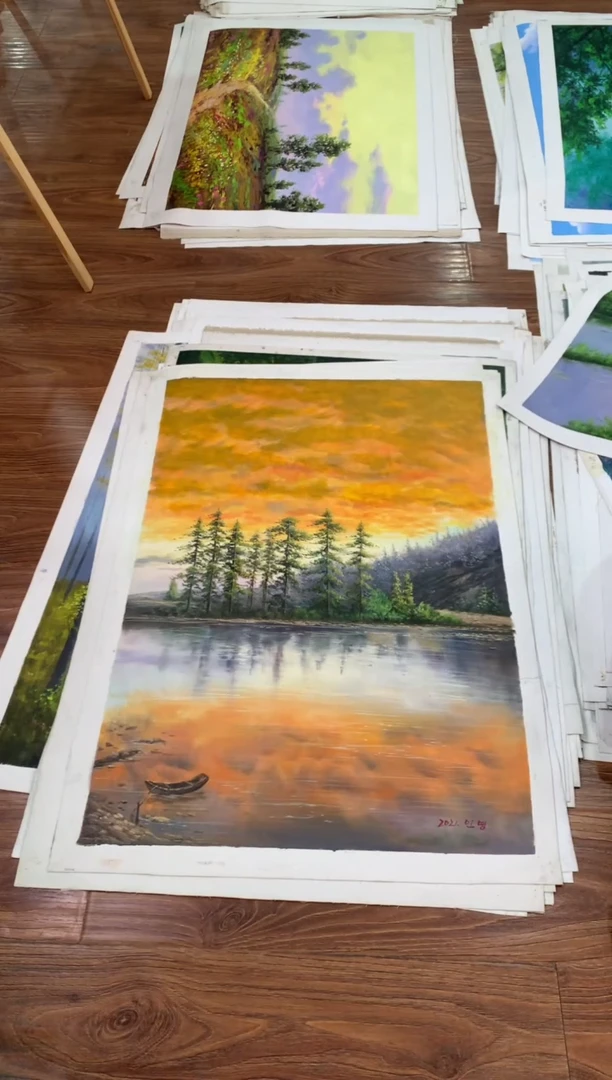 油画【65号】朝鲜原创手绘油画【功勋Ⅰ级画家丨孤品佳作】【顺丰包邮】