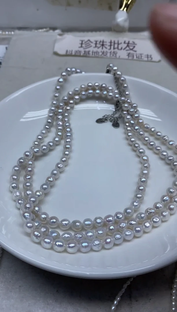 淡水珍珠未镶嵌颈饰6-7发1