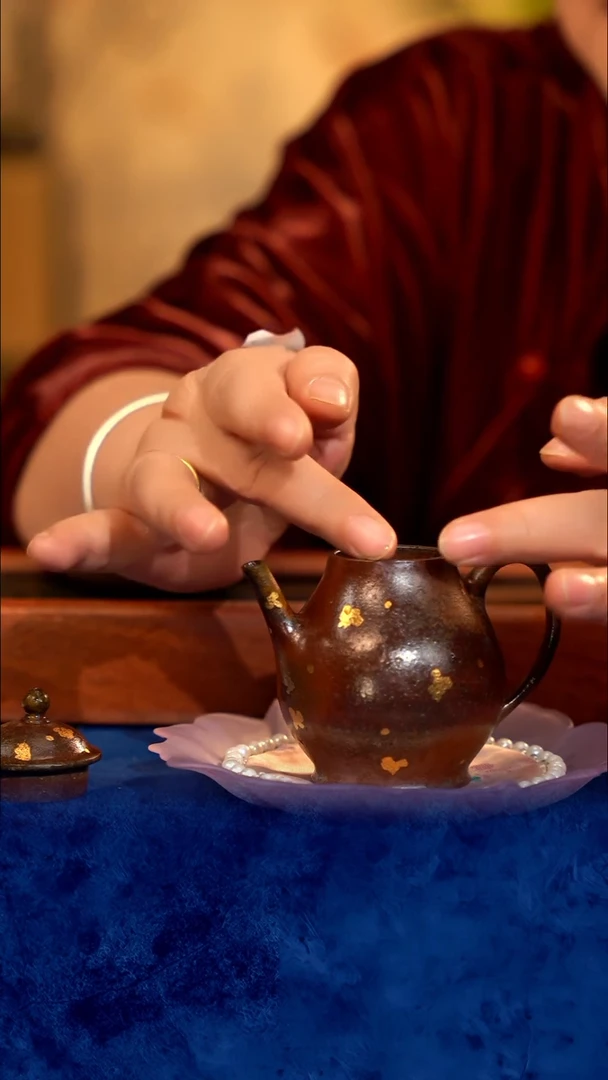 紫砂 宜兴紫砂 GFY 小叶紫檀   潘壶小